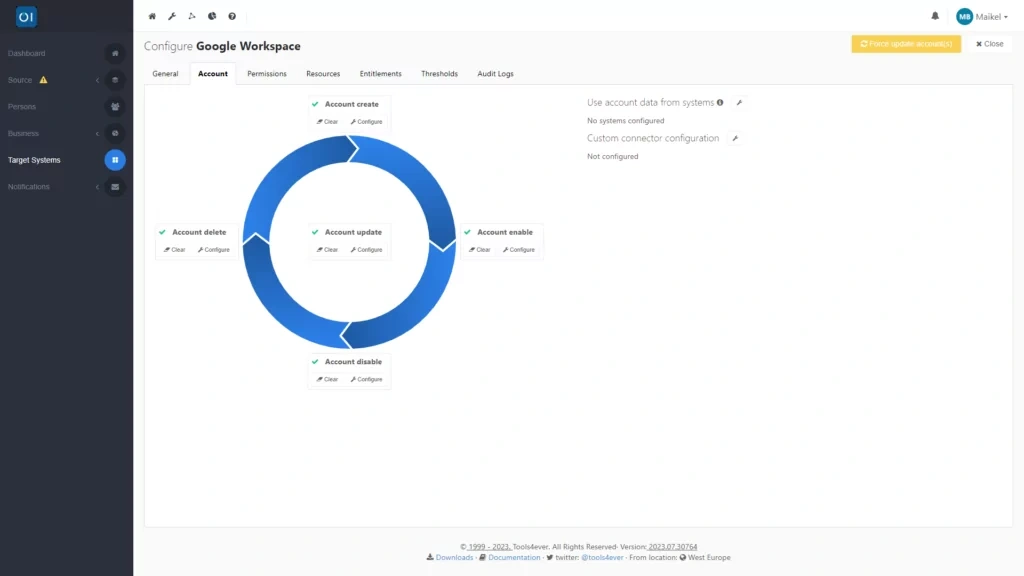 HelloID Screenshot: Connector Google Workspace scripts per user life cycle stap toevoegen